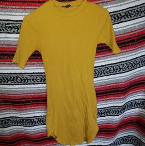 Fashion Nova mustard bodycon dress
